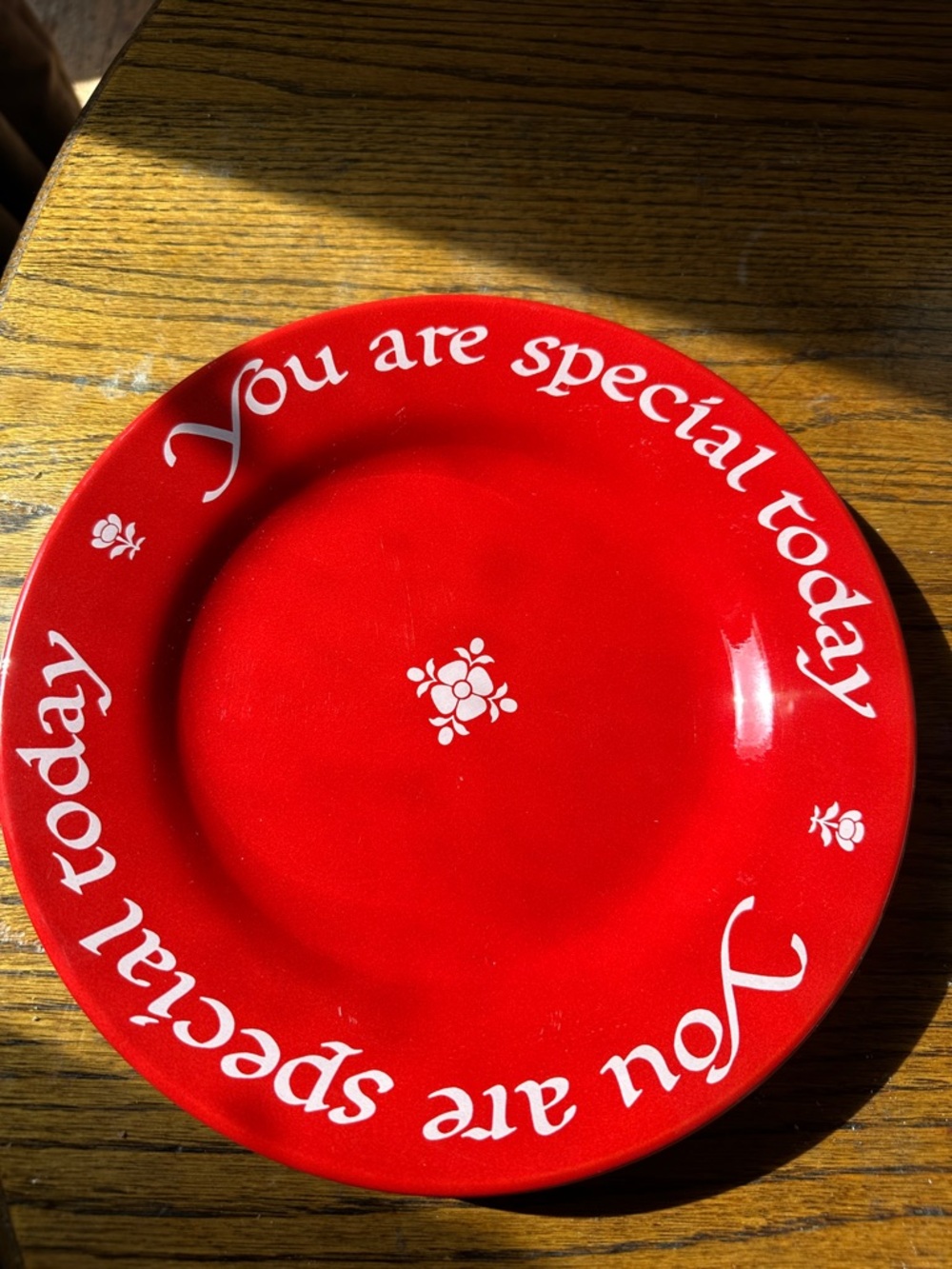 Vintage German Decorative Plate with 'You are special today' 1979